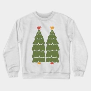 Smiling Christmas Trees Crewneck Sweatshirt